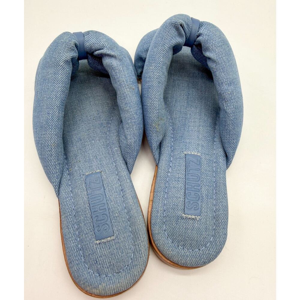 Schutz Fairy Casual Denim Sandal Size 6.5 B - Picture 6 of 9